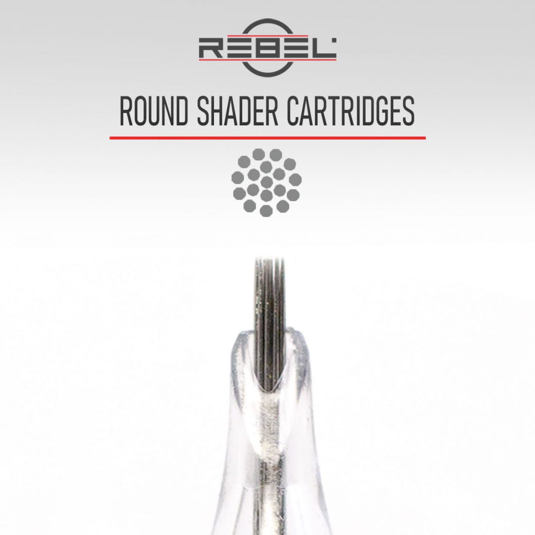 Round shader needles - Precision tattoo cartridge configurations - Tattoo Equipment - REBEL