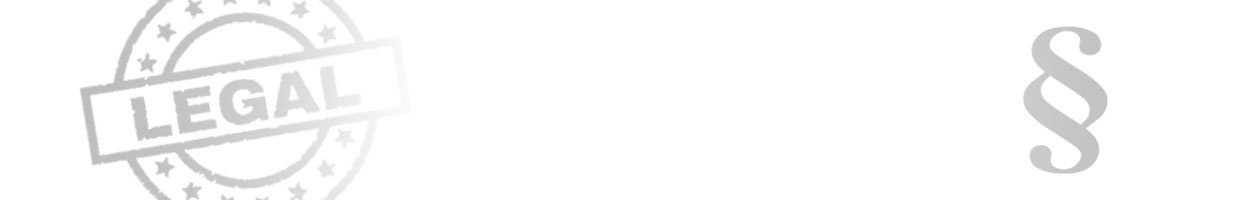 Full-width header with faint gray LEGAL badge and paragraph symbol representing REBEL Tattoo Equipment terms and conditions content