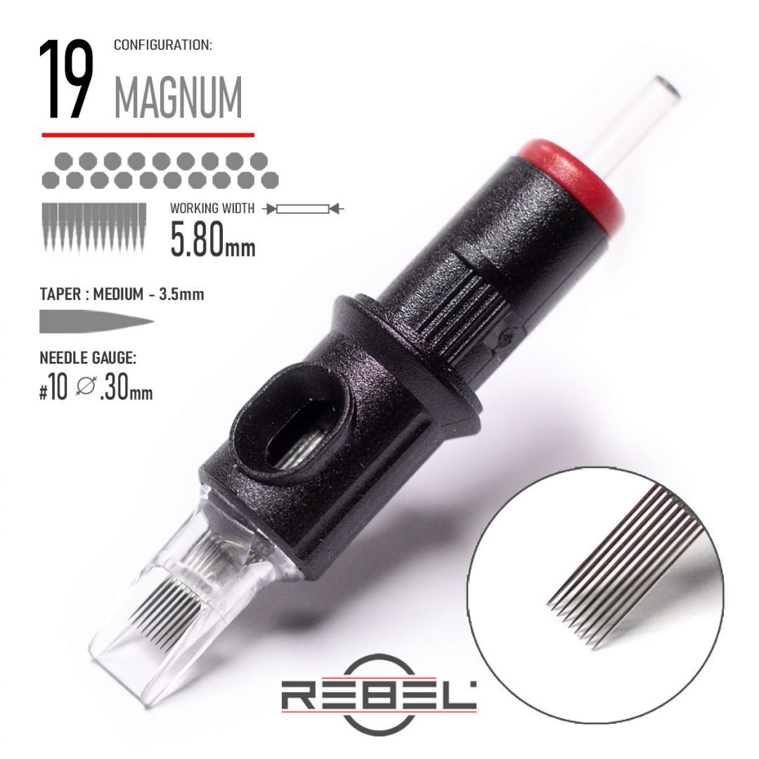 MAGNUM 19-Precision Tattoo Cartridge -Shader Needle - REBEL