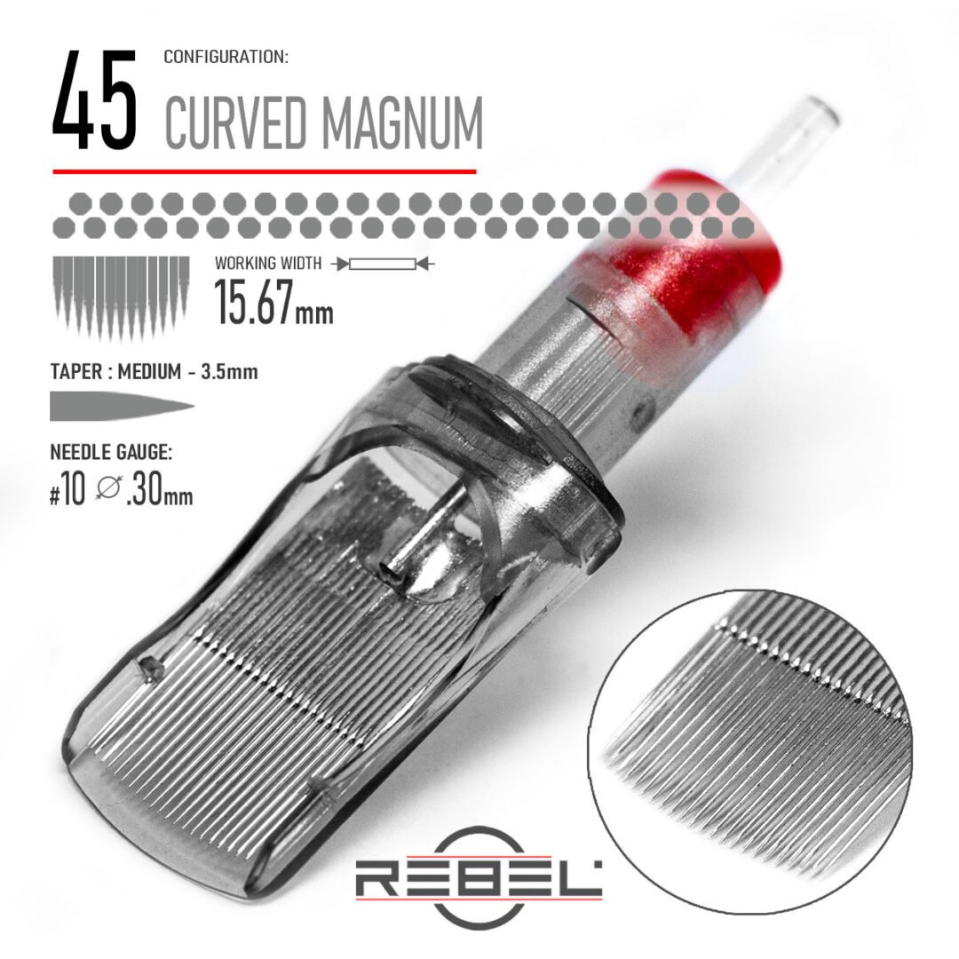 REBEL- Precision Cartridge-CURVED MAGNUM 45