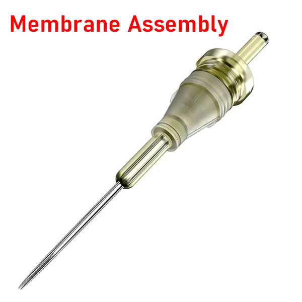 Tattoo cartridge membrane assembly with needle configuration