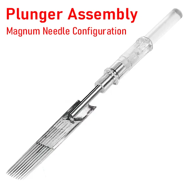 Tattoo cartridge manufacturing plunger assembly – magnum needle configuration