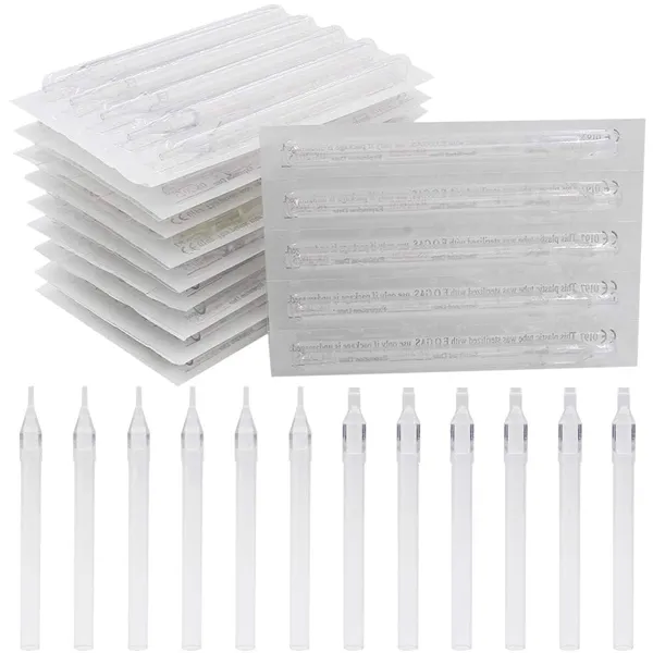 Sterile disposable plastic tattoo tubes individually packed