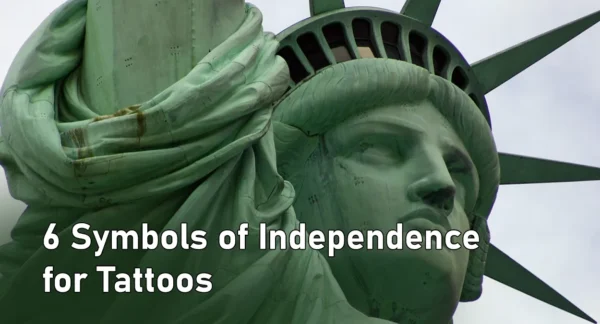 Statue of Liberty representing symbols of independence for tattoos