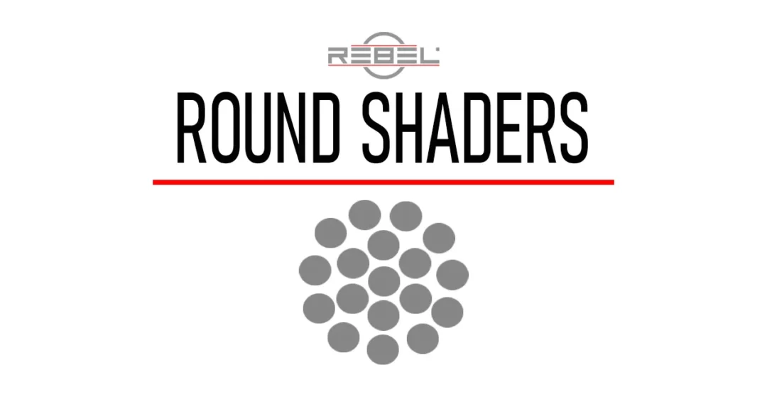 ROUND SHADERS tattoo needle type – professional REBEL category image with logo and shading group design