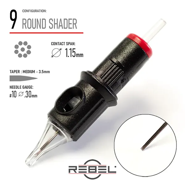 REBEL Precision Round 9 Shader – Contact Span 1.15mm for Smooth Shading and Color Blends