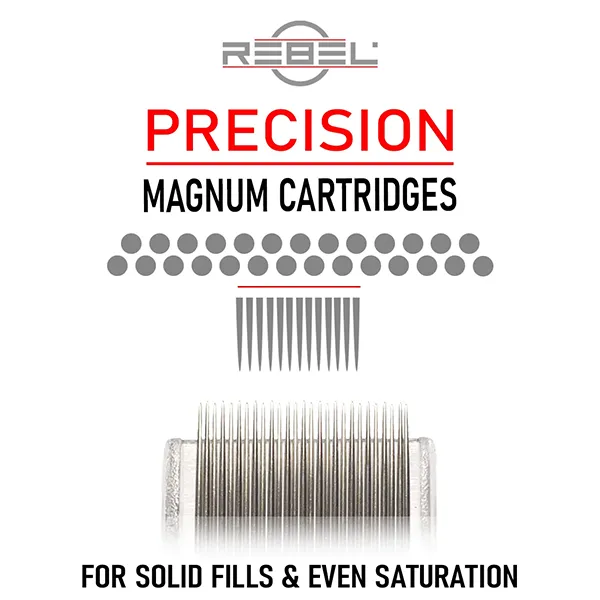 REBEL Magnum Tattoo Cartridges – Precision for Solid Fills and Even Saturation