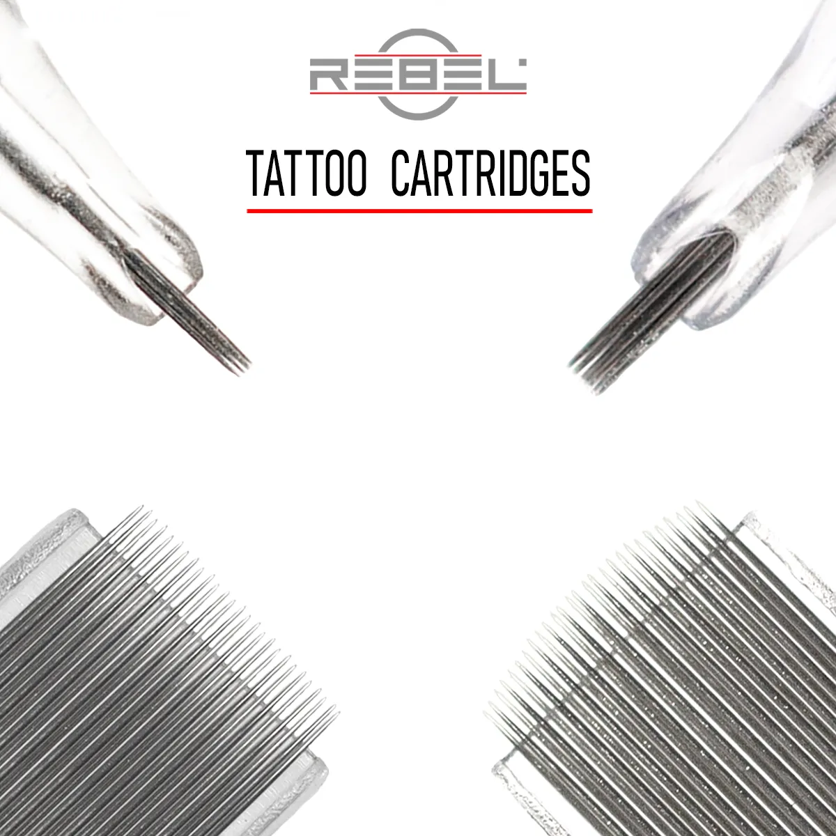 REBEL Precision Tattoo Needle Cartridges Magnum and Liner Close-up