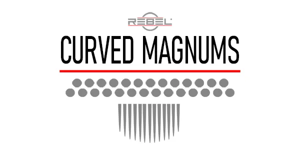 REBEL Curved Magnum tattoo cartridge configuration diagram