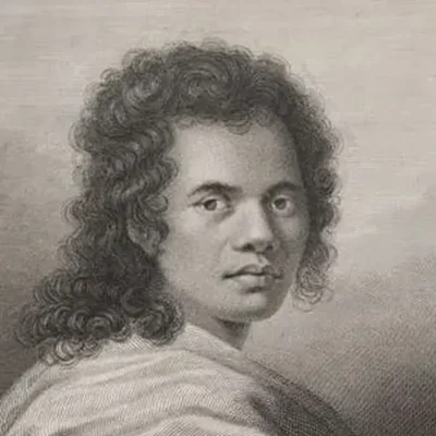 Engraved portrait of Omai, Tahitian noble who brought Polynesian tattoos to 18th-century London