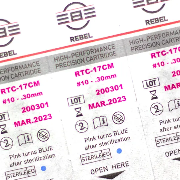 REBEL Precision 17 Curved Magnum Tattoo Cartridges sterile blister pack with gauge and safety details