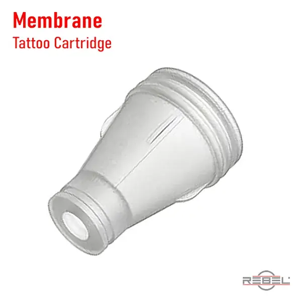 Isolated tattoo cartridge silicone membrane component for needle retraction and backflow prevention by REBEL