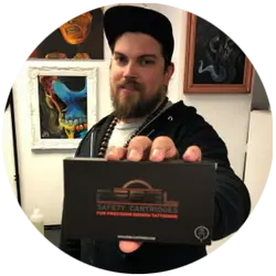 Profile photo of tattoo artist Bradley Robinson, REBEL Tattoo Equipment testimonial, Otsego MI